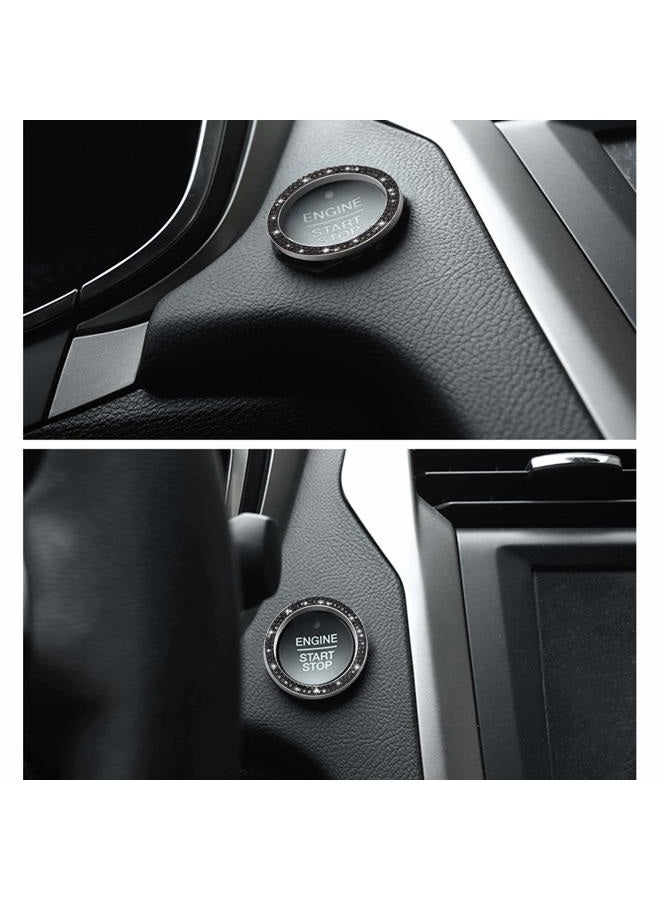 WINKA Car Engines Start Stop Accessories for Car Interior Decoration Black 2pcs Rhinestone Sticker - Image 5
