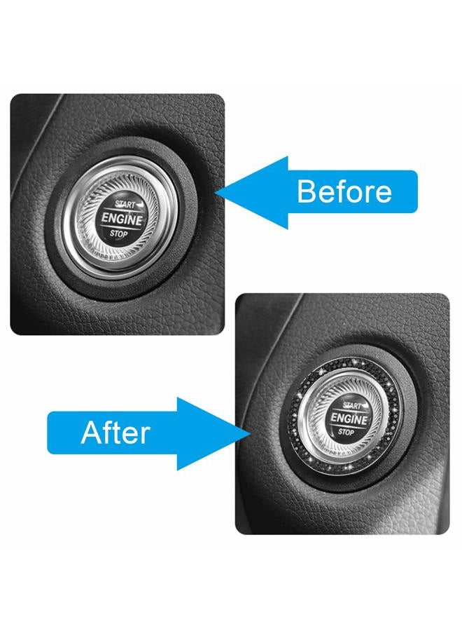WINKA Car Engines Start Stop Accessories for Car Interior Decoration Black 2pcs Rhinestone Sticker - Image 4