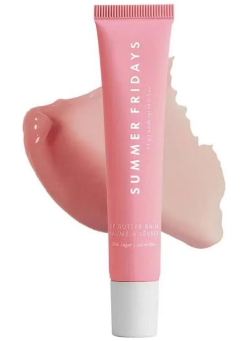 SUMMER FRIDAYS - Summer Fridays Lip Butter Balm - Conditioning Lip Mask and Lip Balm for Instant Moisture, Shine and Hydration - Sheer-Tinted, Soothing Lip Care - Pink Sugar (.5 Oz) - Image 1