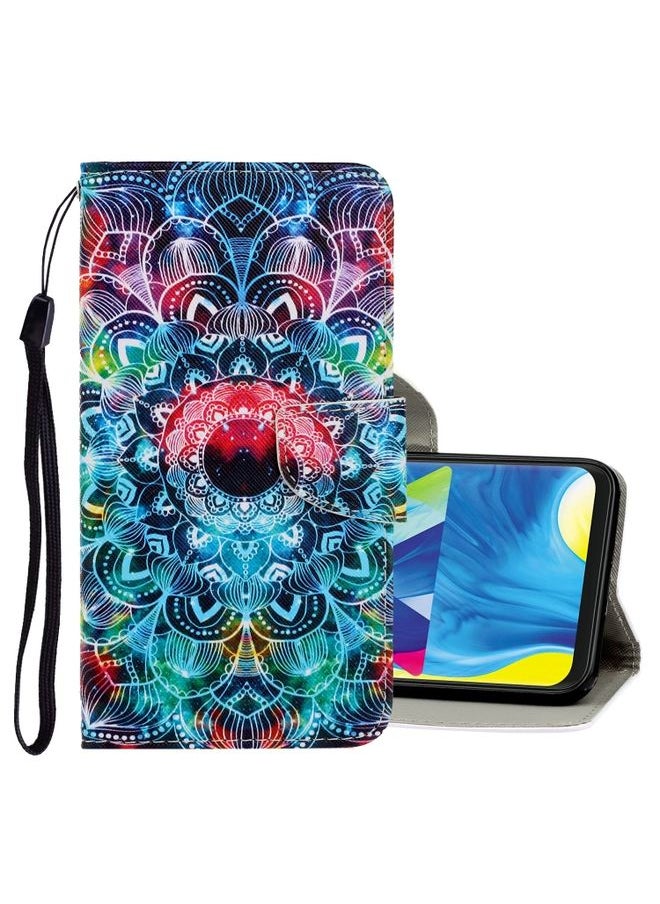 Case Cover For Galaxy A10 / M10 3D Colored Drawing Horizontal Flip PU Leather Case with Holder & Card Slots & Wallet Mandala