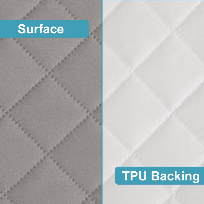 NTBAY 2 Pack Waterproof Crib Mattress Protector, Quilted 28"x52" Toddler Fitted Sheet - Machine Washable - Soft and Breathable Mattress Pad Cover for Crib, Nursery, Daycare, Cot, Smoke Grey - Image 4