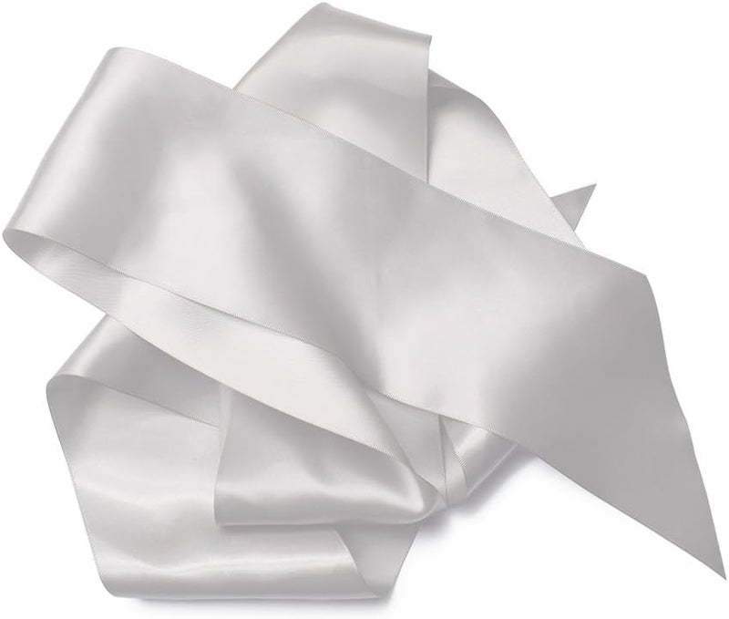 TREORSI Blank Satin Sash, Plain Sash, Party Decorations, Make Your Own Sash (White) - Image 3