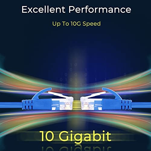 Rapink Patch Cables Cat6a 1ft (50 Pack) Slim, Cat6a Ethernet Patch Cable 10G Support, Snagless Cat 6 Patch Cable for Patch Panel to Switch, Flexiable Cat 6a Ethernet Cable with Gold Plated - Image 5