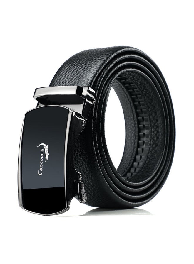 Crocodile New Year Gift, Top-grain Leather Business Belt For Men, Automatic Buckle Belt, Birthday Present For Me - Image 1