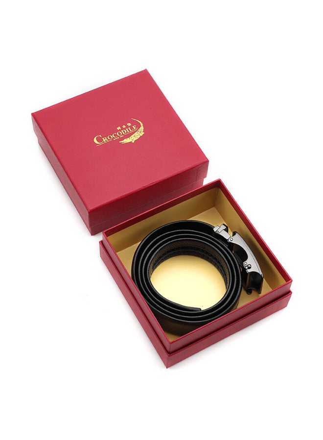 Crocodile New Year Gift, Top-grain Leather Business Belt For Men, Automatic Buckle Belt, Birthday Present For Me - Image 3
