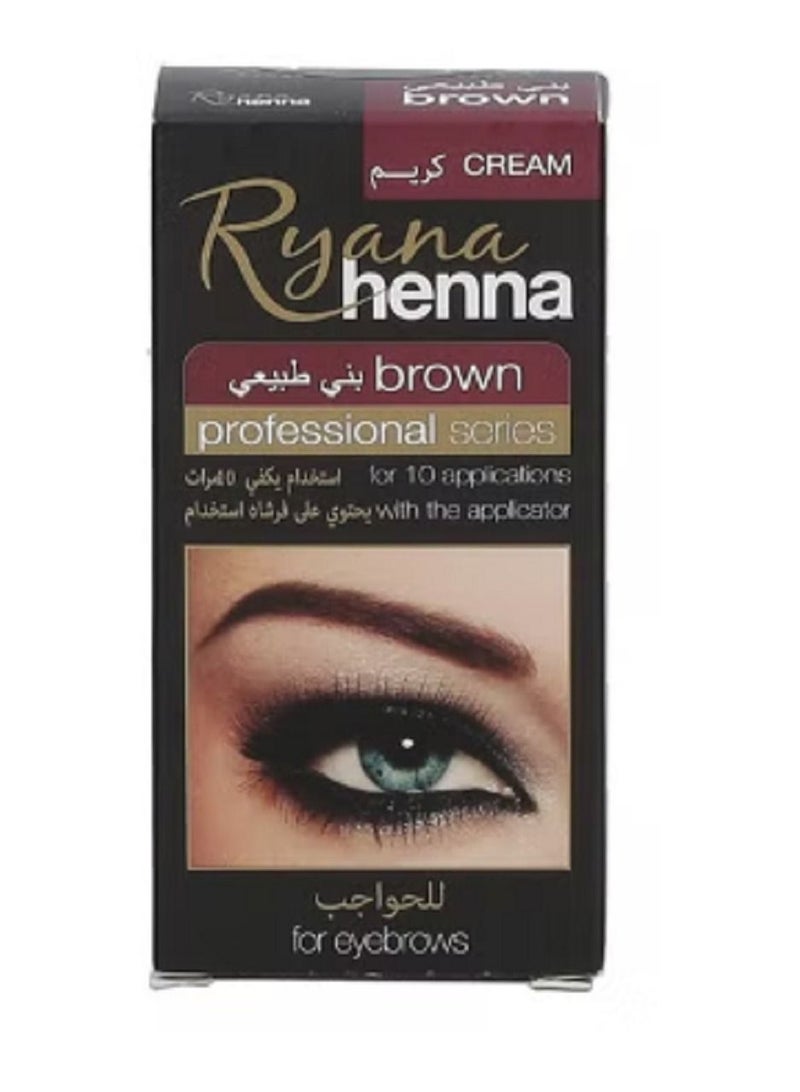 Professional Henna Cream For Eyebrows Brown 30ml