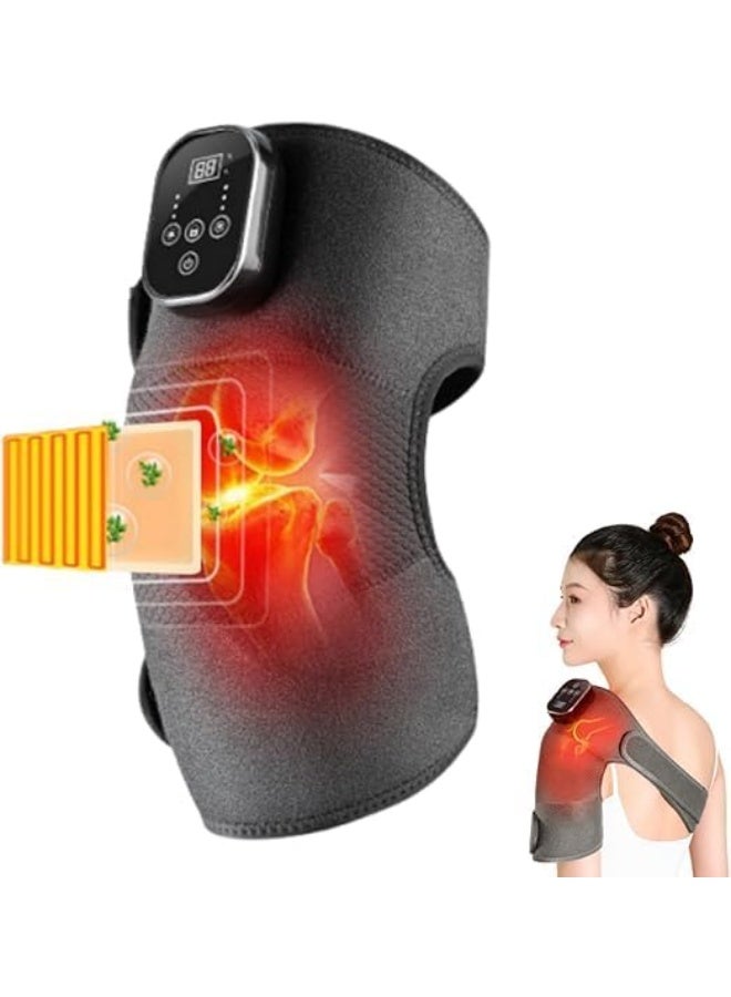 Knee Massager – 9-Level Heat & Vibration, Cordless USB Rechargeable Electric Massager with LED Display for Pain Relief - Image 2