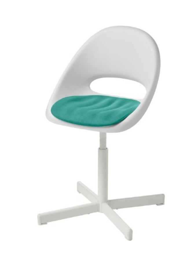 Children's seat pad for desk chair, turquoise, 33x32 cm - Image 3