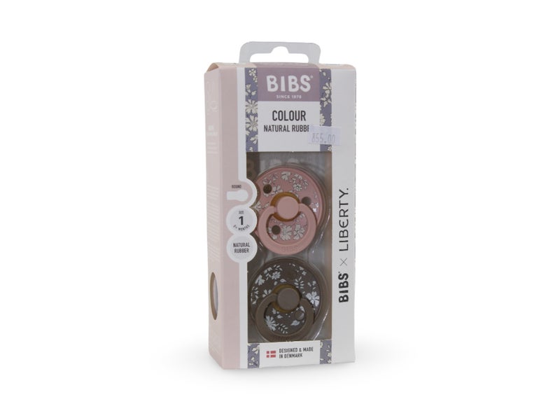بيبس BIBS لهاية أطفال - x Liberty Colour 2 PACK Capel لاتكس مقاس 1 Blush Mix - Image 1