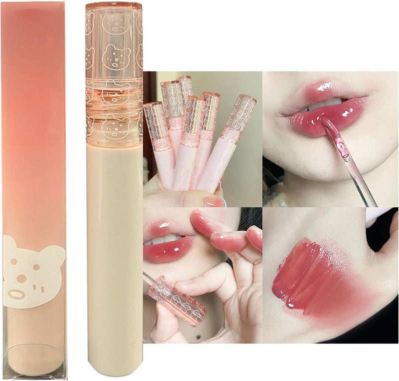 KWOLYKIM Glass Water Lifter Gloss, Hydrating Lip Gloss, Plumping Water Gloss Lip Gloss Moisturizing Sweet Lip Glaze Cherry Blossom - Image 1