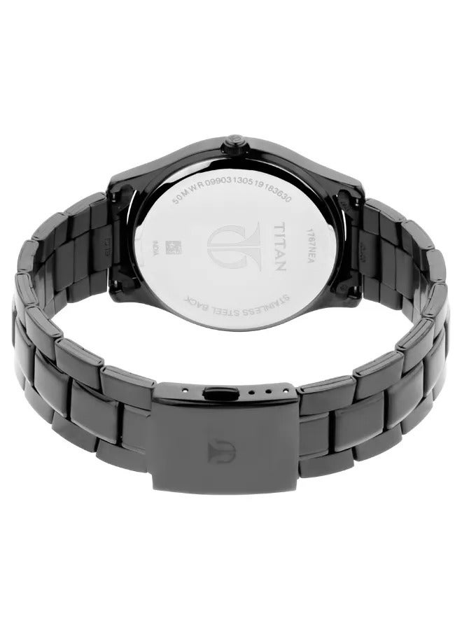 TITAN Men's Analog Round Shape Stainless Steel Wrist Watch - 1767NM01 - 49.2 Mm - Image 5