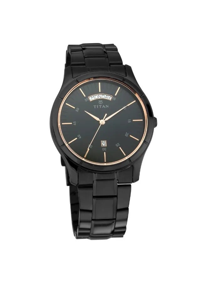 TITAN Men's Analog Round Shape Stainless Steel Wrist Watch - 1767NM01 - 49.2 Mm - Image 1