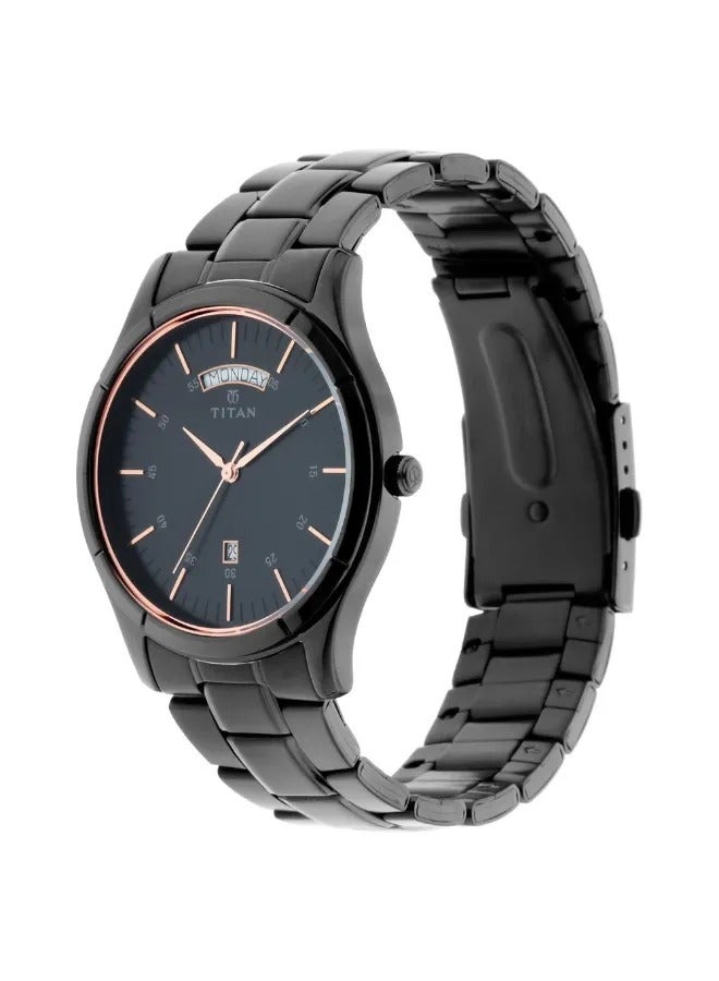 TITAN Men's Analog Round Shape Stainless Steel Wrist Watch - 1767NM01 - 49.2 Mm - Image 3