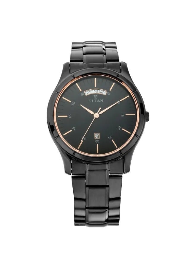 TITAN Men's Analog Round Shape Stainless Steel Wrist Watch - 1767NM01 - 49.2 Mm - Image 2