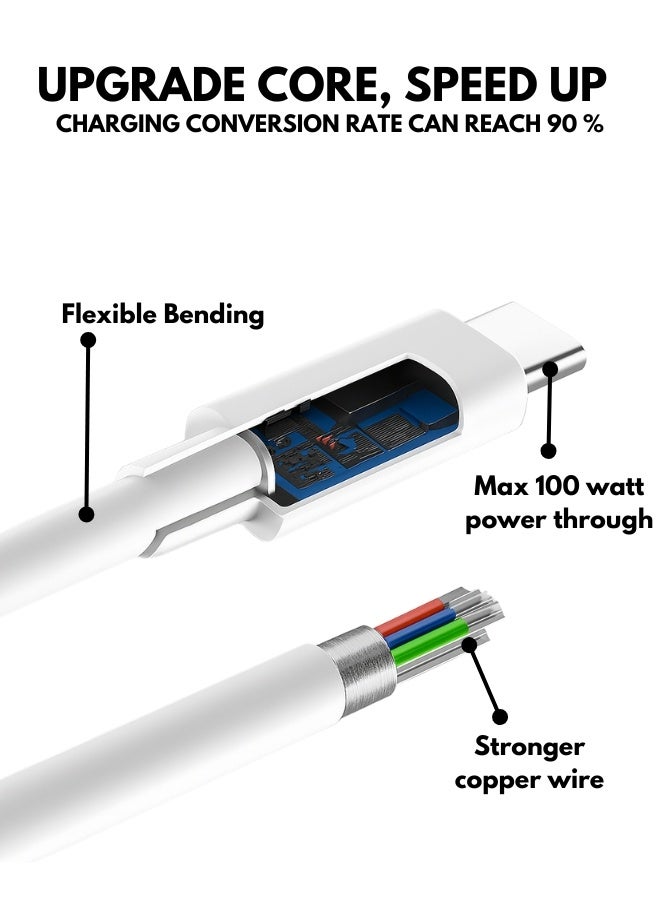 Type-C to Type-C PD Charging Cable – Fast Charge & Data Sync with Durable Braided Design, Universal Compatibility, Safe Power Delivery & Long-Lasting Performance - Image 2