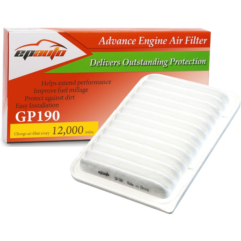 EPAuto GP190 CA10190 Engine Air Filter Replacement for Toyota Corolla 18L Yaris Matrix Scion iM xD Pontiac Vibe Fits Select Models 20062019