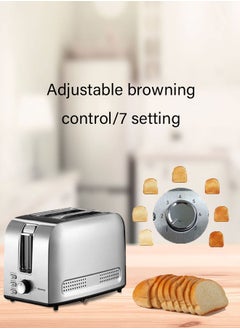 Homey Homey Toaster 2 Slice, Stainless Steel Bread Toasters, 7-Shade Settings,Reheat,Defrost,Cancel Function, with Removal Crumb Tray  - Image 3