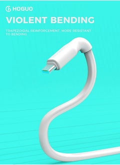 HOGUO 1 Meter USB Micro Output 100W Data Sync Quick Charging Cable White  - Image 4