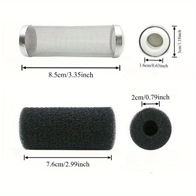 4pcs Stainless Steel Aquarium Filter Intake Guard Set Fish Tank Shrimp Protection Prefilter Sponge - Image 4