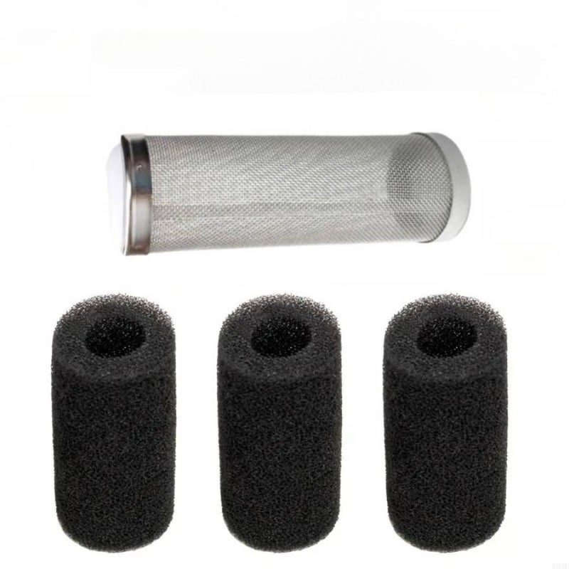 4pcs Stainless Steel Aquarium Filter Intake Guard Set Fish Tank Shrimp Protection Prefilter Sponge - Image 2