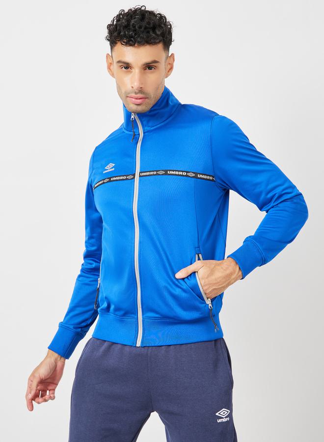 امبرو سترة رياضية بسحاب كامل وتفاصيل بشعار - Image 1