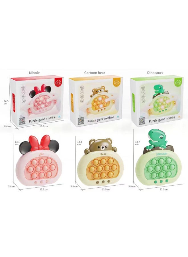 Product Speed Push Game Machine Puzzle Breakthrough Hamster Decompression Artifact Children Press Music Toys Wholesale-Colour:Minnie - Image 5