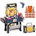 Deejoy Kids Tool Bench with Electric Drill and Engineer Vest 3in1 Toddler Workbench and Costume Set Construction Toys for Boys 35 Engineering Role Play Kit for Toddlers Age 3 4 5 6 - Image 4