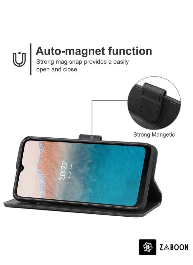 Zaboon - Leather  Protective Case Cover For Nokia C21 Plus - Image 1