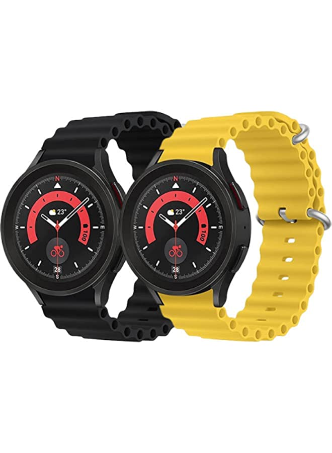 IAF Silicone Ocean Strap 22mm Watch Accessory Part for Samsung and Huawei Watch Adjustable Loop with Buckle Sports Strap Women Men Sand Pink/White