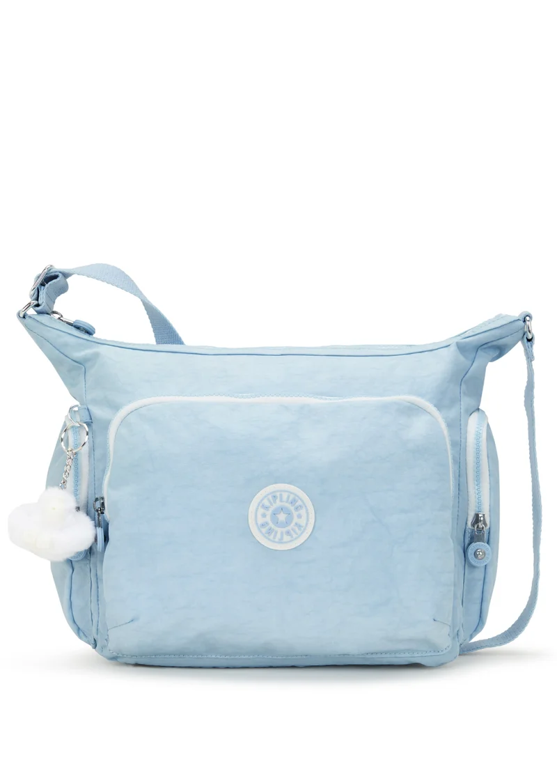 kipling GabbLarge Crossbody Bag with Adjustable Straps Frost Blue- BlI5740LZ8