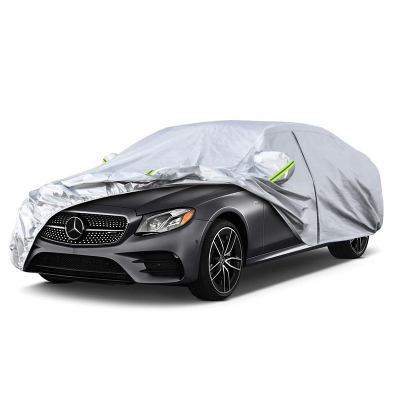 Kaugung 6 Layers Car Cover Custom Fit Mercedes Benz C300 C250 C43 Sedan from 2004 to 2025 Waterproof Car Cover All Weather for Automobiles Sun Rain Dust Snow Protection