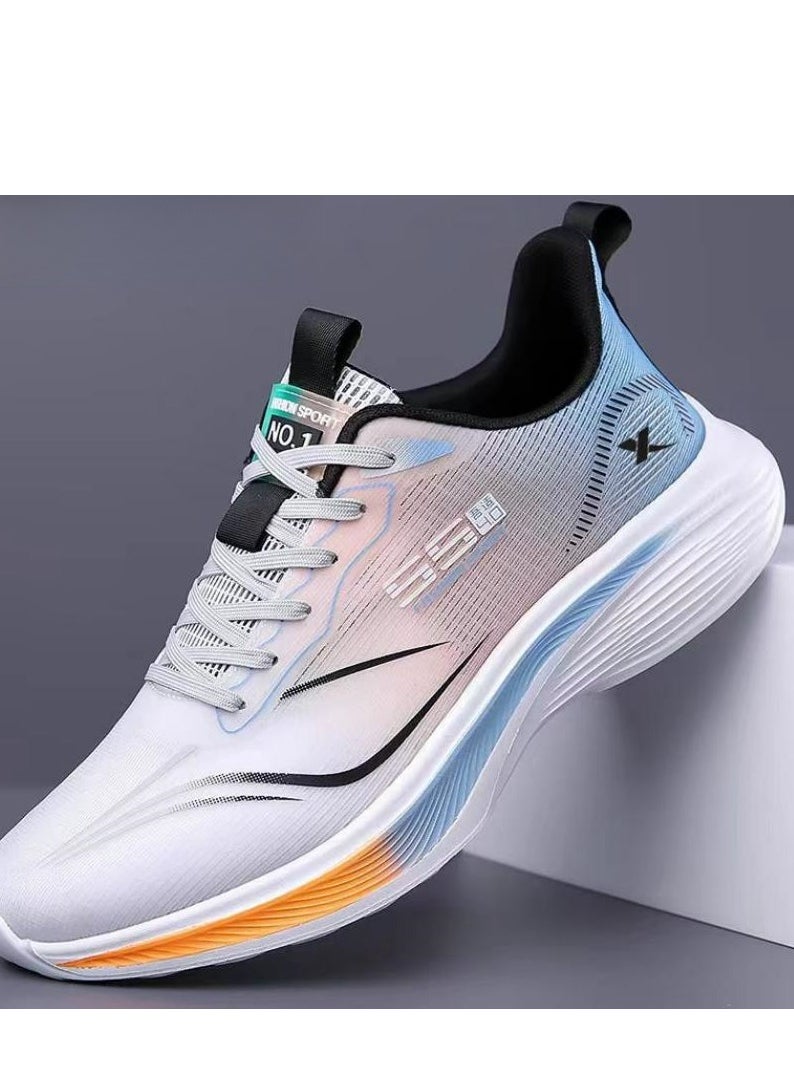 XTEP - Men's Mesh Ultra Light Carbon Plate Shock-Absorbing Racing Running Shoes - Image 1