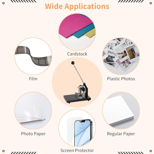 Lnrueg Corner Rounder, Paper Punch Cutter, Hand-Operated Corner Rounding Machine with R6mm and R10mm Dies, Industrial Heavy Duty Paper Cutting Tool for Laminate - Image 2