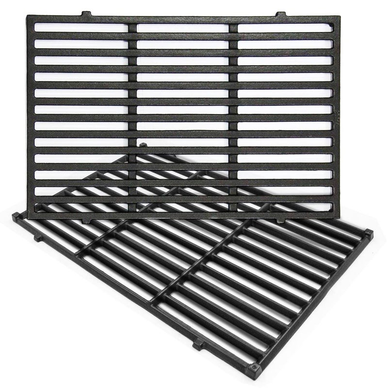 Hongso 19.5" Cast Iron Cooking Grid Grates 7524 7528 Grill Replacement Parts for Weber Genesis 3 burner 300 Series E310 E320 E330 S310 S320 S330 EP310 EP320 EP330 Gas Models (19.5" x 12.9" Each) 2 PC - Image 1