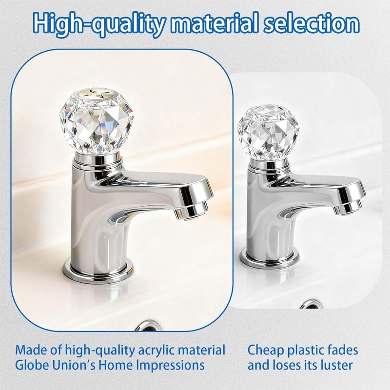 Javiix Hot and Cold Faucet Buttons for Home Impressions Faucet 80970 Index Handle Button - Image 4