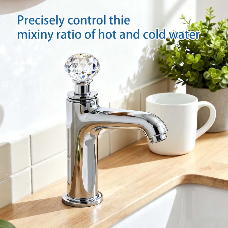 Javiix Hot and Cold Faucet Buttons for Home Impressions Faucet 80970 Index Handle Button - Image 3