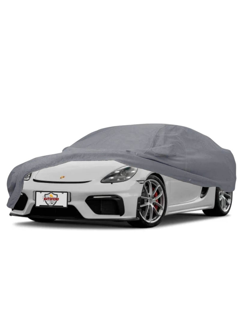 Zipporah All Weather Premium Lightweight 6-Layers Protective Car Cover 210T Compatible for 2019-2025 Porsche 718 Boxster with Left Driver Side Door Zipper, Security Lock and Mirror Pockets - Image 2