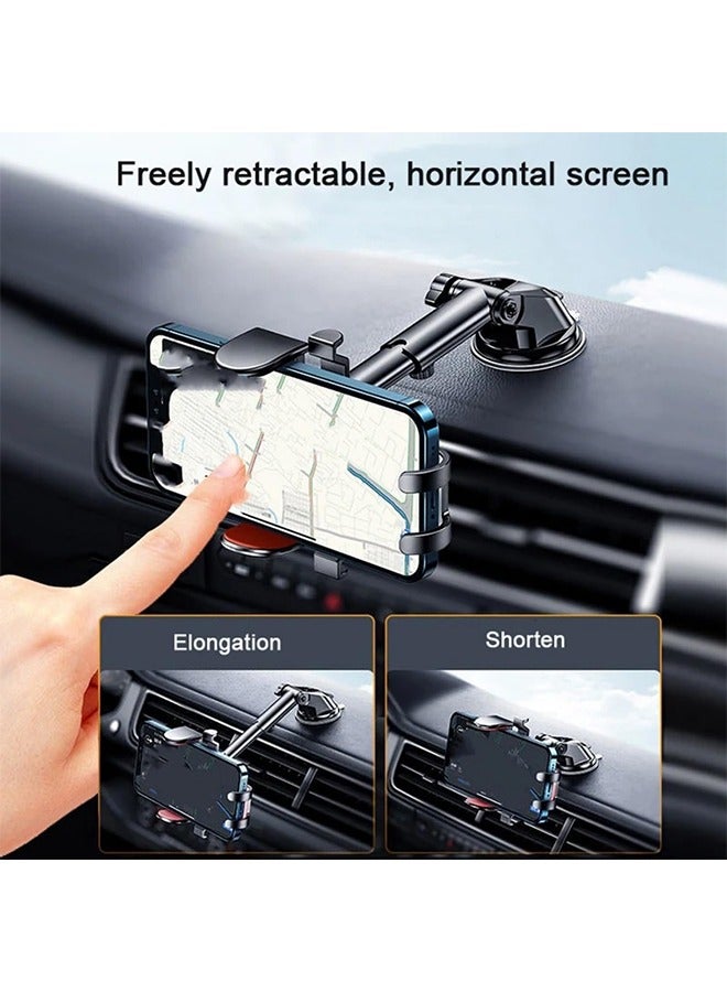 TodyJeyHo Car Phone Holder Mobile Smartphone Cellphone Bracket Tablet Vehicles Mount Stand GPS for iPhone 14/15/16 Xiaomi Huawei Samsung, BLACK  - Image 4