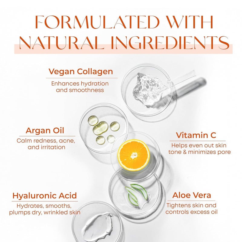 Skin 2.0 Vitamin C Serum with Collagen - Anti-Aging & Dark Spot Remover - Dermatologist Tested Korean Skincare for Brightening & Acne - Clean Beauty, Cruelty-Free, All Skin Types - 1.69oz (2-Pack) - Image 4