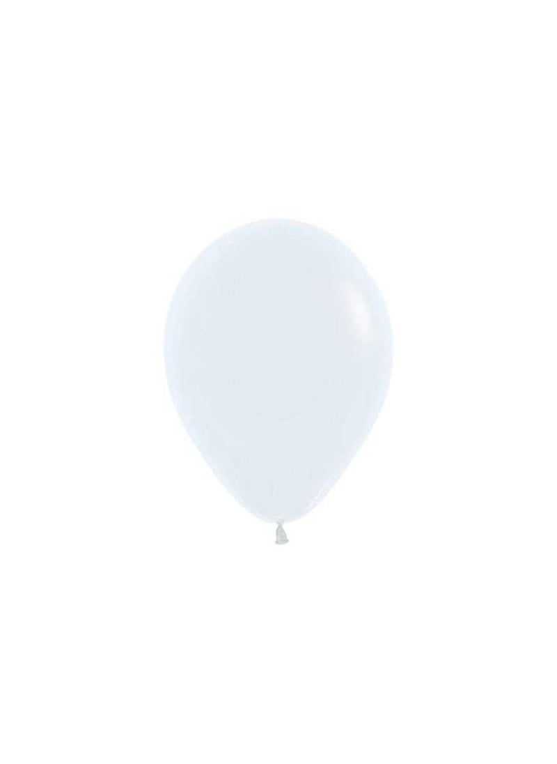 Sempertex Round 5" Latex Balloons, White - 50 Pieces for home decoration and party fun - Image 1