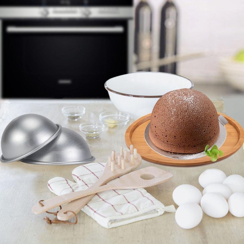 Fydun Aluminum Chiffon Cake Pan, 10.5 x 4.5 cm, Silver, Dome, Round, Nonstick, Formal, Decorative - Image 3