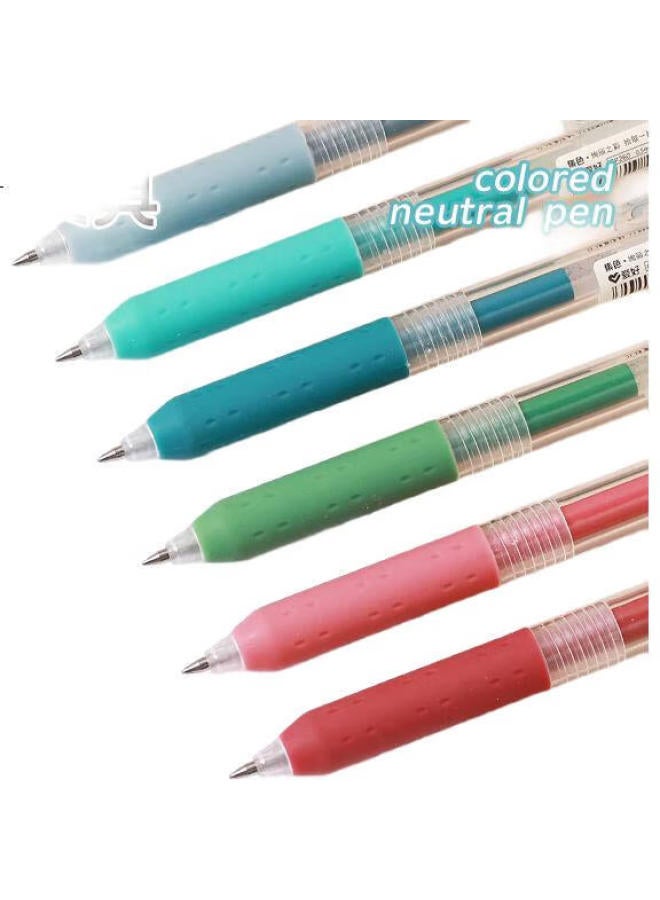 Aihao Morandi Colorful Gel Pen, 0.5Mm Bullet Tip, Retractable, For Colorful Notes, Journaling, Marking, Multi-Color Pen, 6 Colors, Gp2601 - Image 2