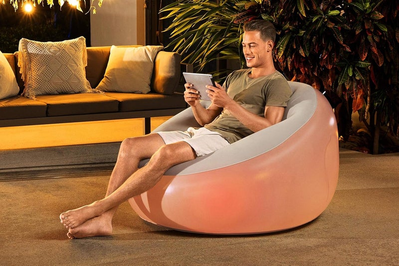 BestWay Inflate-A-Chair LED Air Chair – Inflatable Lounge Chair with LED Lights for Indoor & Outdoor Use - Image 3