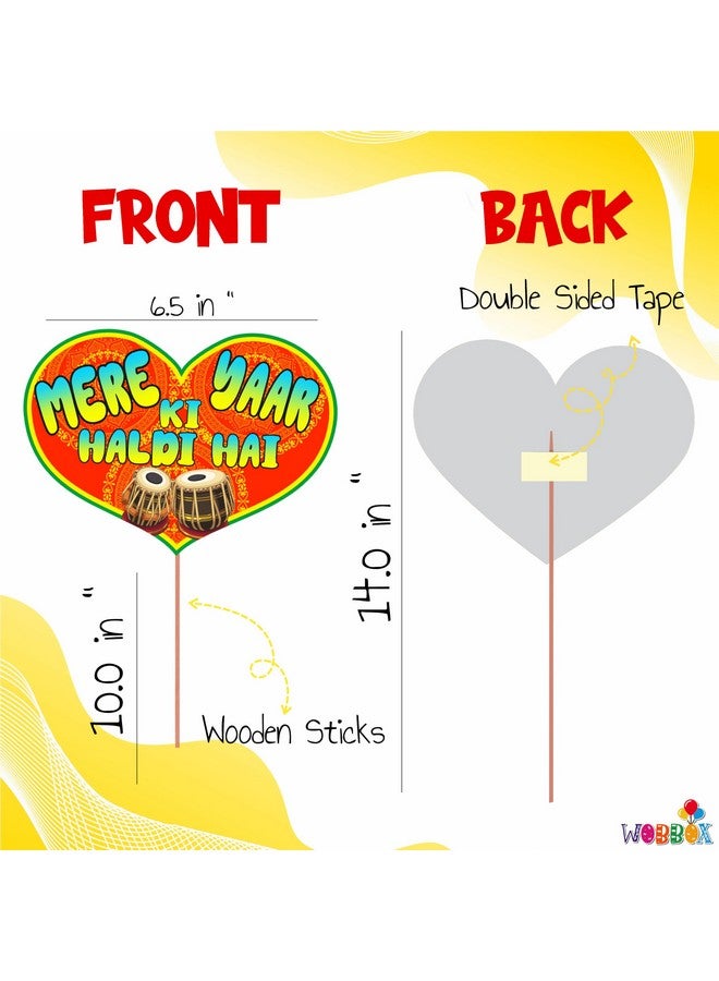 Wobbox Haldi Ceremony Props, Haldi Props for Bride, Haldi Decoration Items for Marriage-FP2454 - Image 3