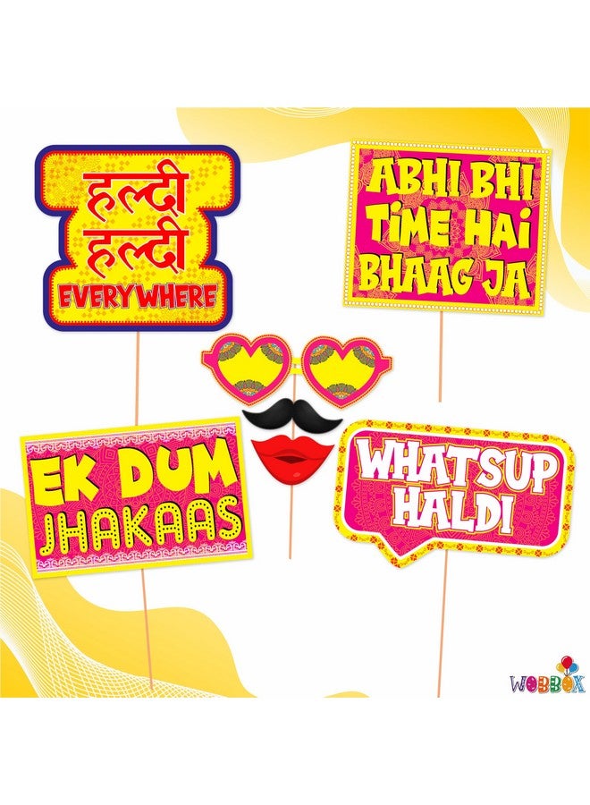 Wobbox Haldi Ceremony Props, Haldi Props for Bride, Haldi Decoration Items for Marriage-FP2454 - Image 2