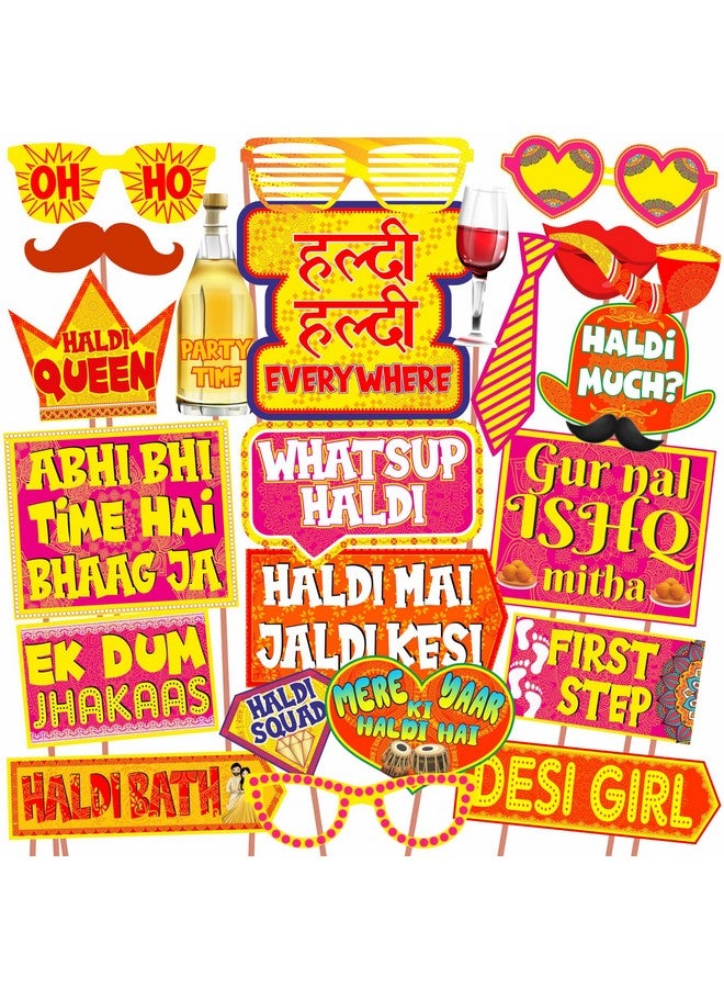 Wobbox Haldi Ceremony Props, Haldi Props for Bride, Haldi Decoration Items for Marriage-FP2454 - Image 1