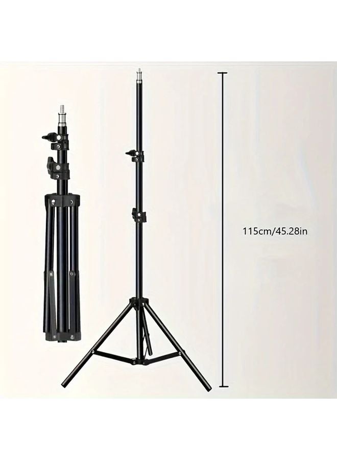 12 بوصة حلقة ضوء LED مع حامل ثلاثي قابل للتعديل 110 سم طاقة USB للبث المباشر - Image 5