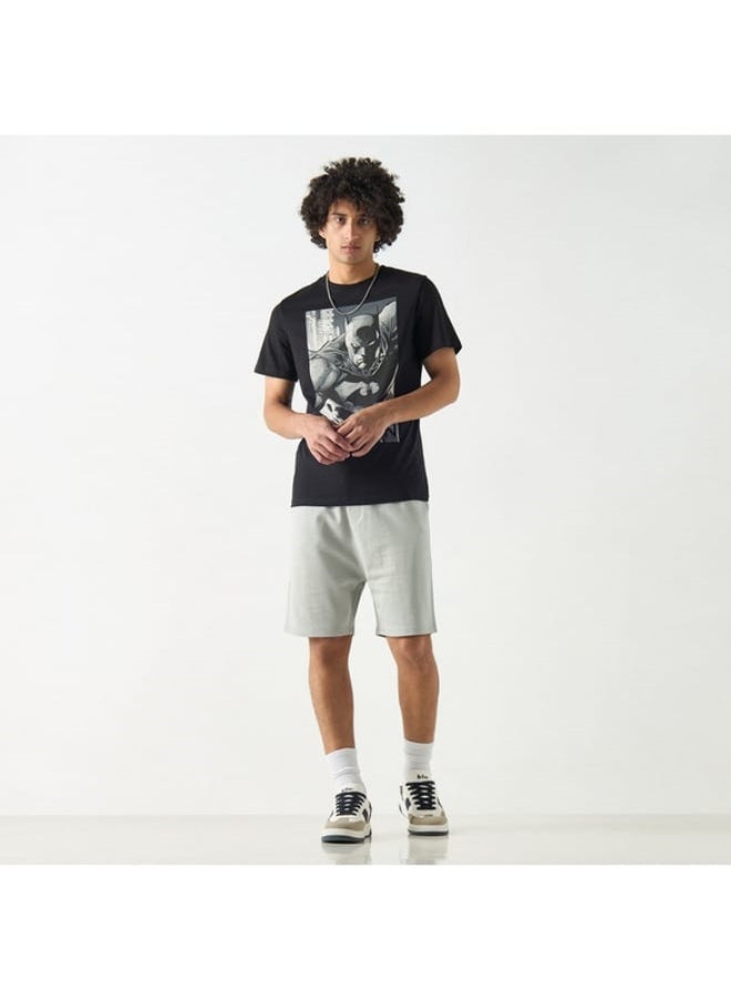 SP Characters Batman Print Crew Neck T-shirt with Short Sleeves  - Image 3