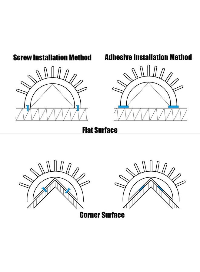 Cat Self Grooming Wall Corner Groomers Soft Grooming Brush Massage Short/Long Fur Cat Scratcher Head Top Massage Comb Ideal For Kitten And Puppy - Image 3