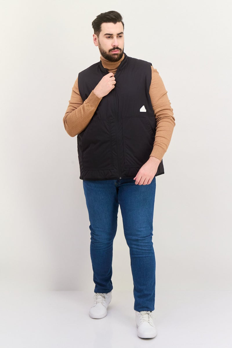 Adidas Men Sportswear Fit Sleeveless Outdoor Jacket, Black - Image 4